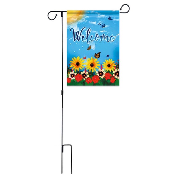 🇺🇸 METAL LAWN/GARDEN FLAG POLE - Picture 1 of 5